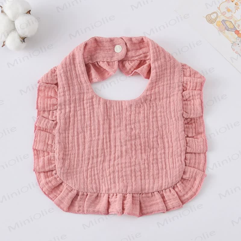 Personalized Baby Name Ruffled Bib - Pink - 25cm - image 8