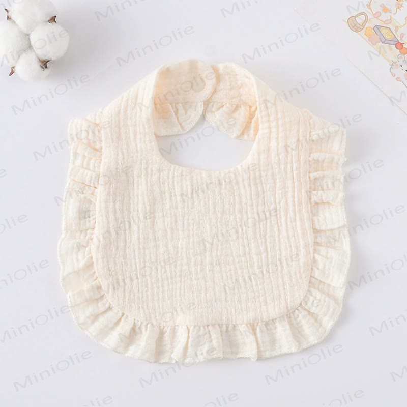 Personalized Baby Name Ruffled Bib - Beige - 25cm - image 11