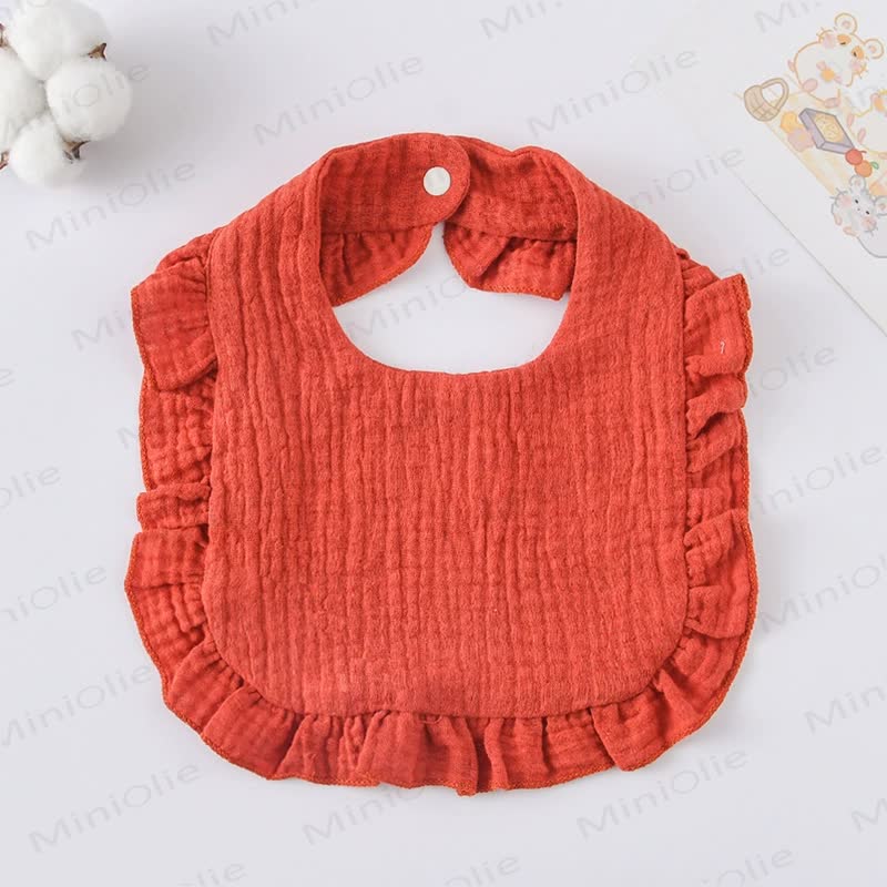 Personalized Baby Name Ruffled Bib - Red - 25cm - image 13