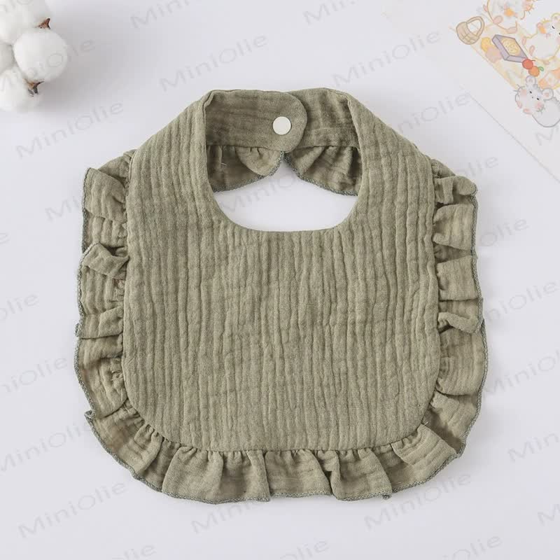 Personalized Baby Name Ruffled Bib - Green - 25cm - image 14