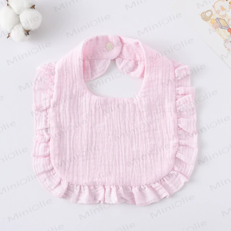 Personalized Baby Name Ruffled Bib - Light Pink - 25cm - image 16