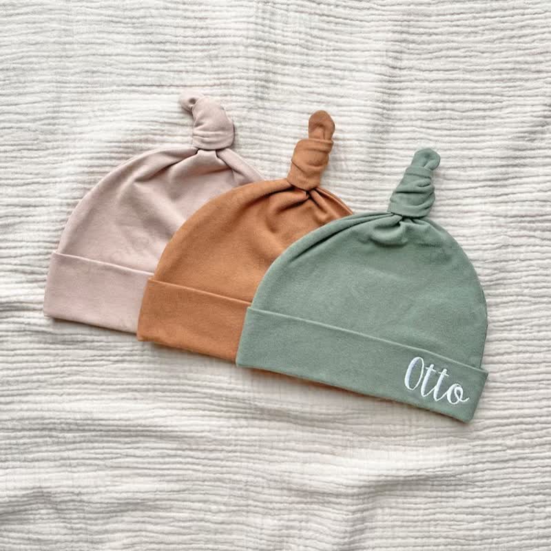 Personalized Baby Name Top-knot Hat - image 2