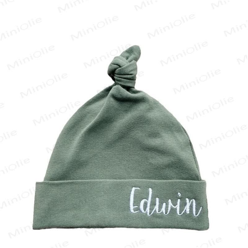 Personalized Baby Name Top-knot Hat - image 3