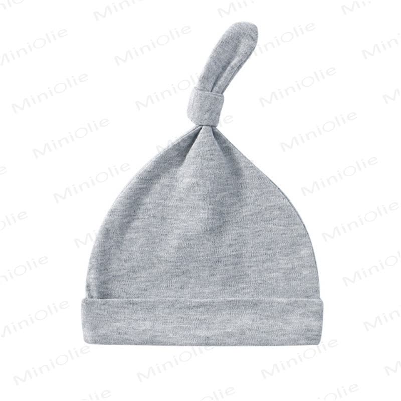 Personalized Baby Name Top-knot Hat - Grey - 0-6M - image 6