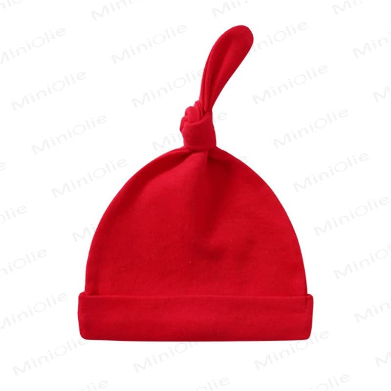 Personalized Baby Name Top-knot Hat - Red - 0-6M - image 7