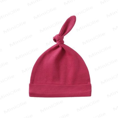 Personalized Baby Name Top-knot Hat - Fuchsia - 0-6M - image 12