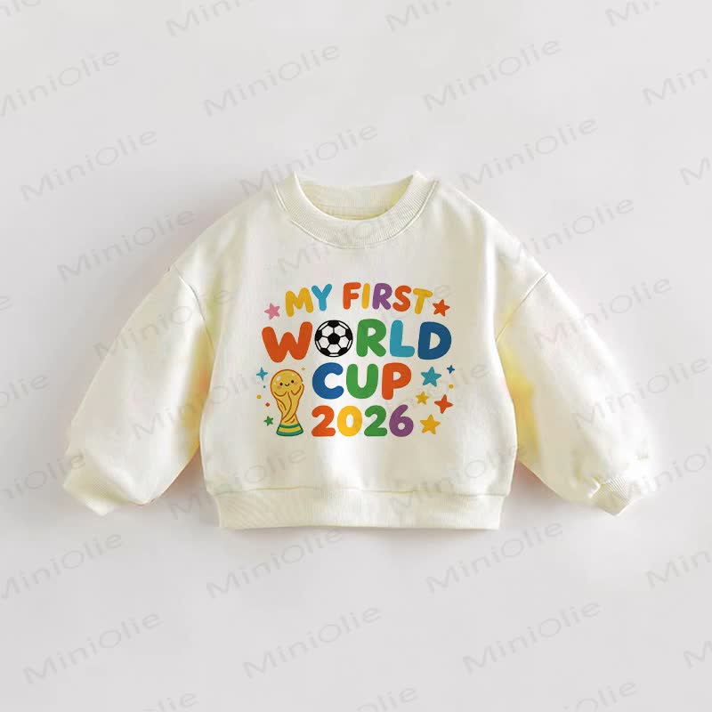 MY FIRST WORLD CUP 2026 Baby Toddler Cream Sweatshirt - Cream - 3-5T - image 1