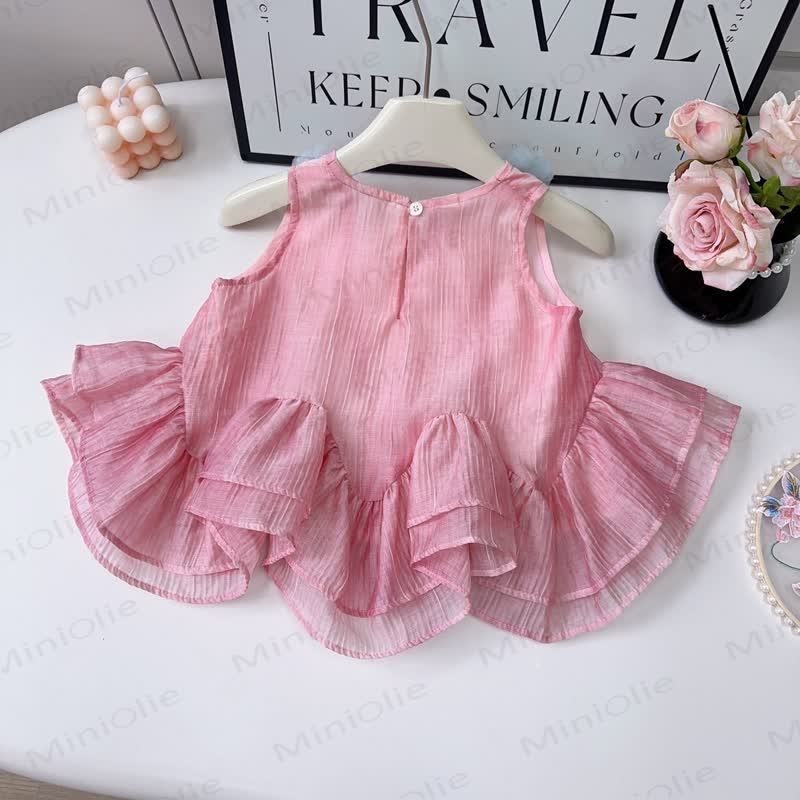 Toddler Girl Pink Floral Peplum Top and Pants 2-piece Set - image 4