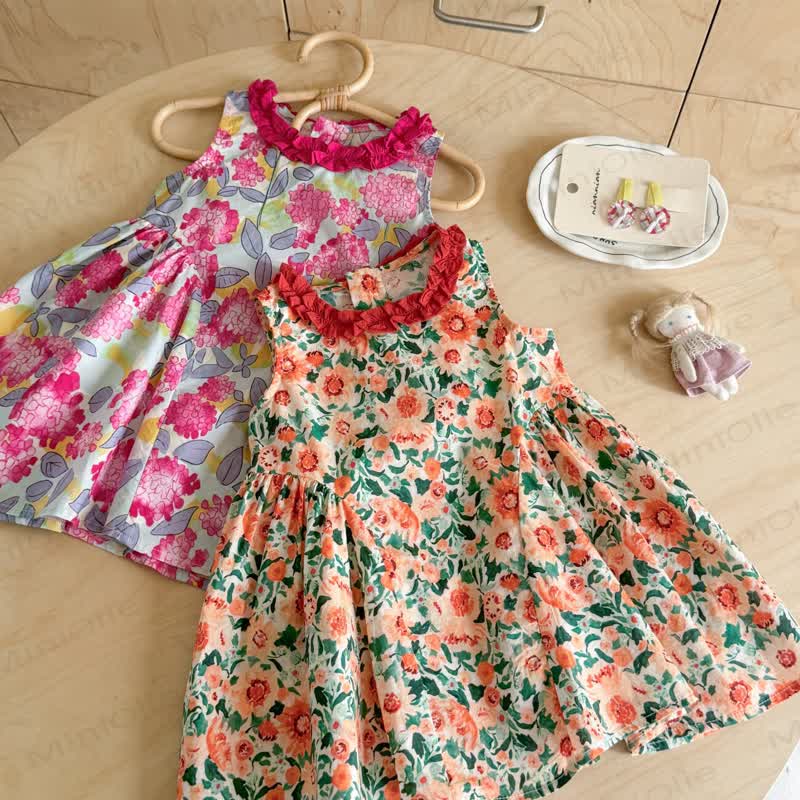 Toddler Girl Floral Sleeveless Dress - image 1
