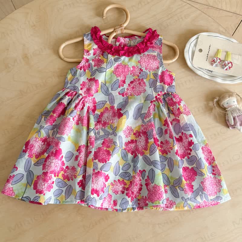 Toddler Girl Floral Sleeveless Dress - Pink - 6.5-8T - image 2