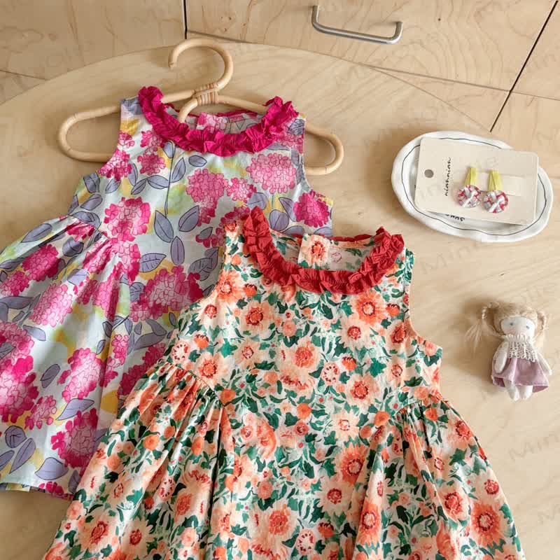 Toddler Girl Floral Sleeveless Dress - image 5