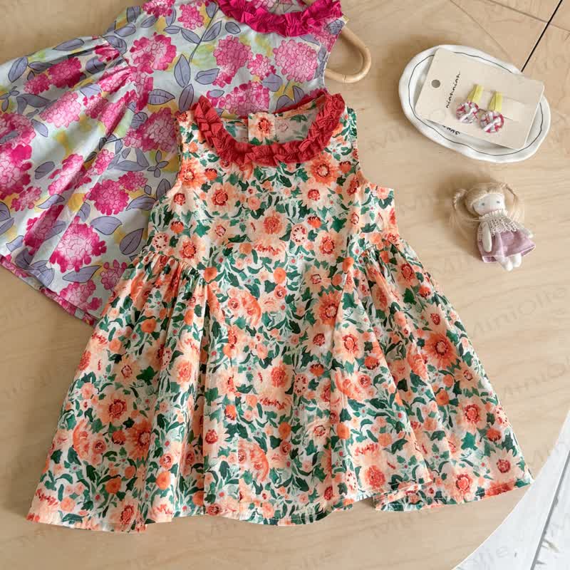Toddler Girl Floral Sleeveless Dress - image 4