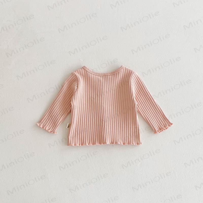 Baby Toddler Girl Solid Color Button Front Cardigan - image 6