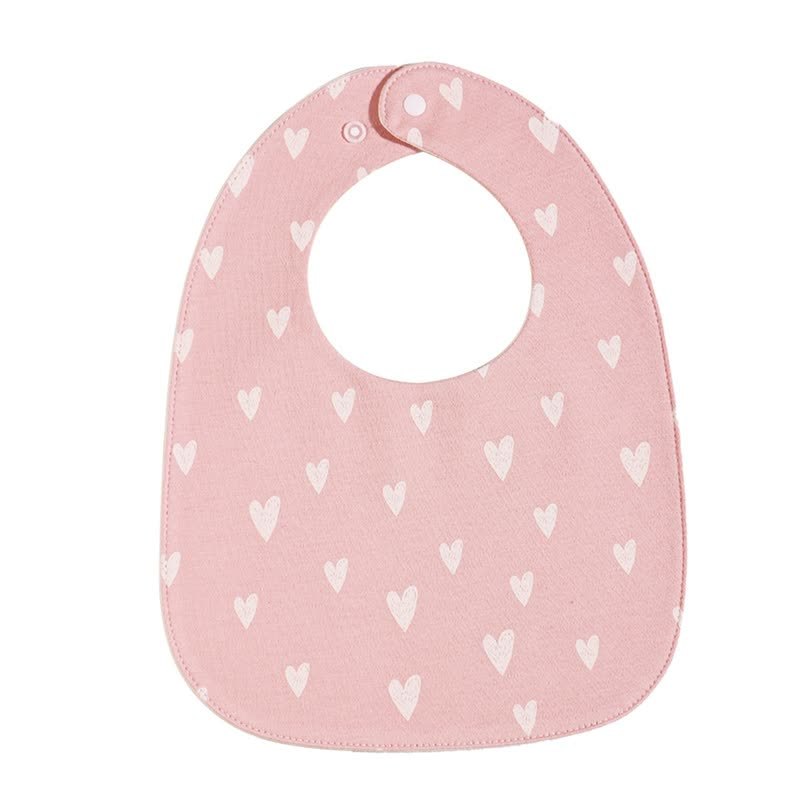 Personalized Baby Name Cartoon Print Bib - Pink Hearts - image 5