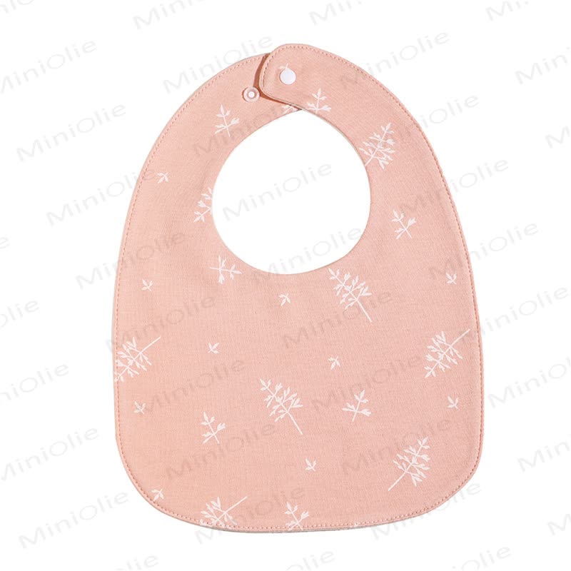 Personalized Baby Name Cartoon Print Bib - Orange Tree Leaves - image 6