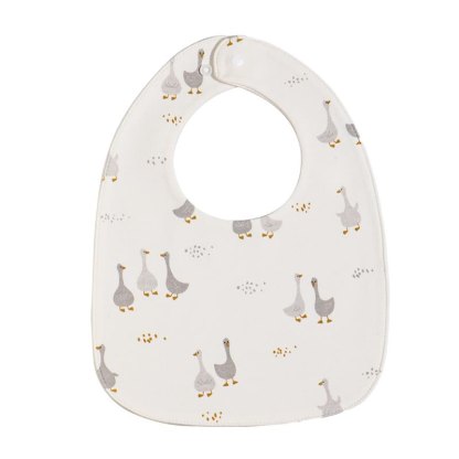 Personalized Baby Name Cartoon Print Bib - Grey Ducks - image 7
