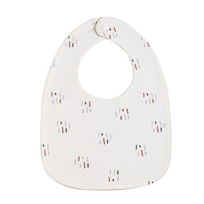 Personalized Baby Name Cartoon Print Bib - Grey Footprints - image 9