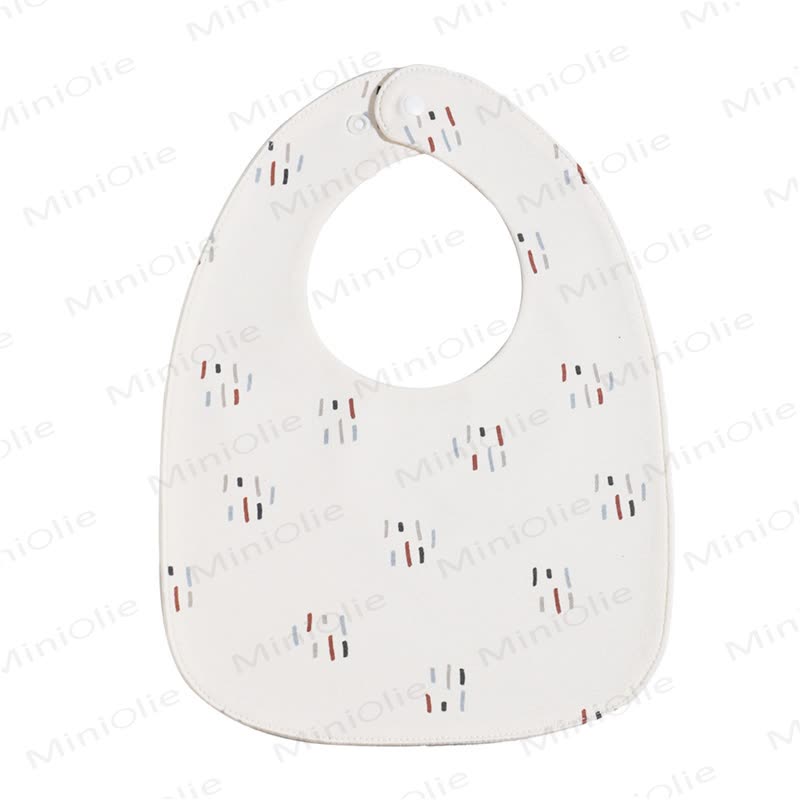 Personalized Baby Name Cartoon Print Bib - Grey Footprints - image 9