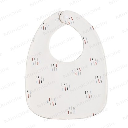Personalized Baby Name Cartoon Print Bib - Grey Footprints - image 9