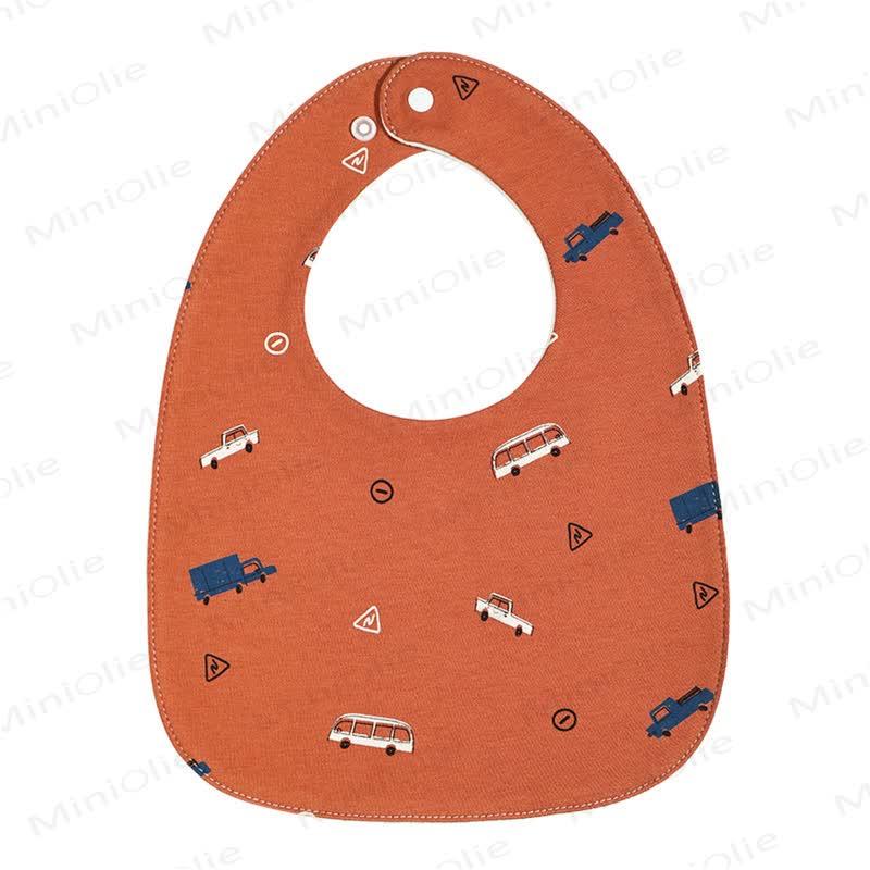 Personalized Baby Name Cartoon Print Bib - Orange Cars - image 14