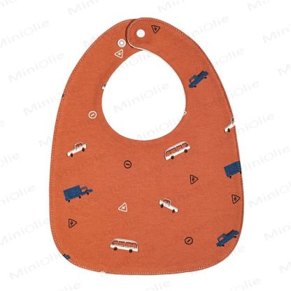 Personalized Baby Name Cartoon Print Bib - Orange Cars - image 14