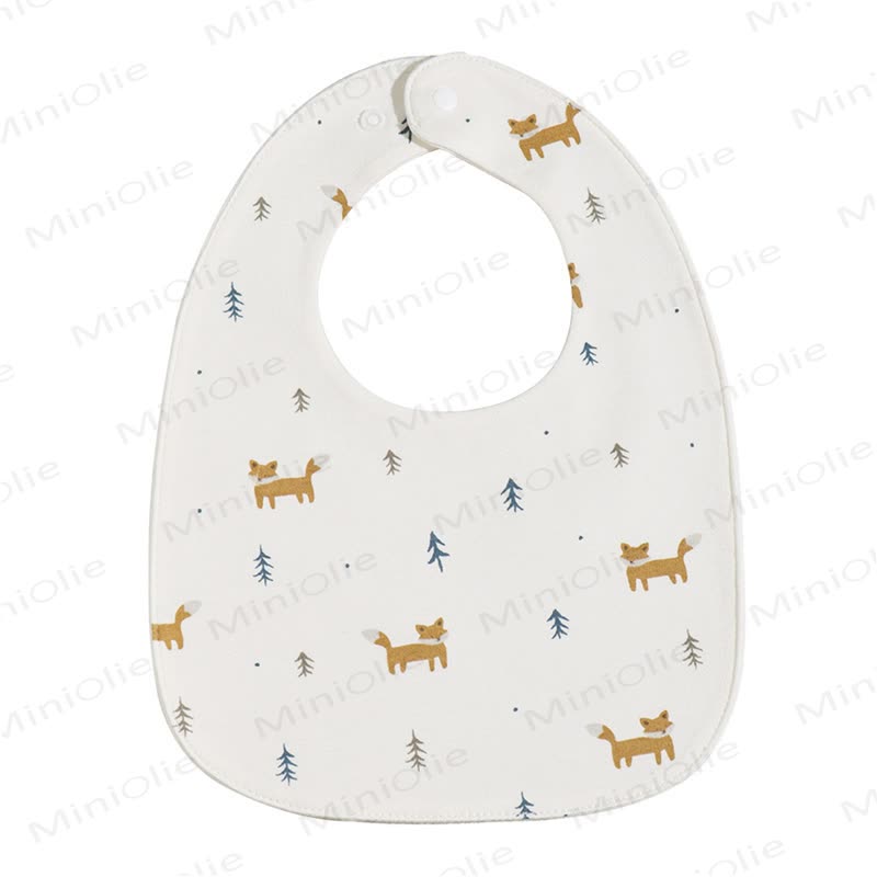 Personalized Baby Name Cartoon Print Bib - Foxes - image 16