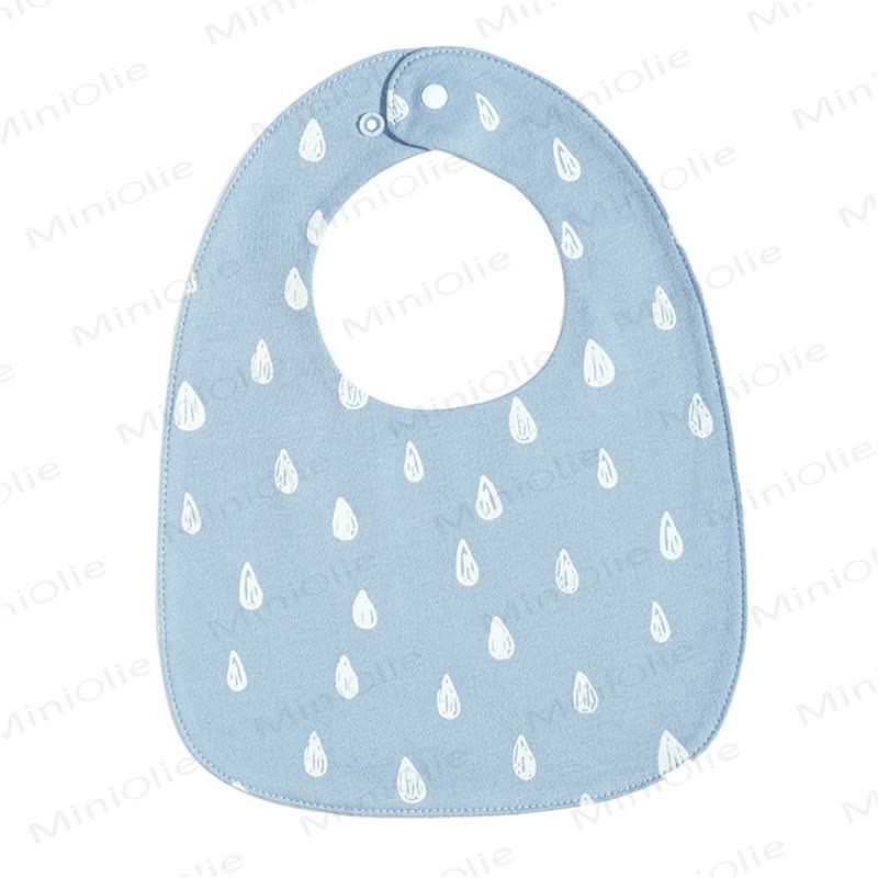 Personalized Baby Name Cartoon Print Bib - Blue Raindrops - image 17