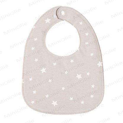 Personalized Baby Name Cartoon Print Bib - Khaki Stars - image 18