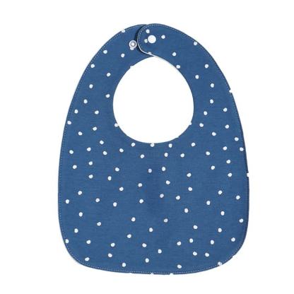Personalized Baby Name Cartoon Print Bib - Navy Blue Polka Dots. - image 19