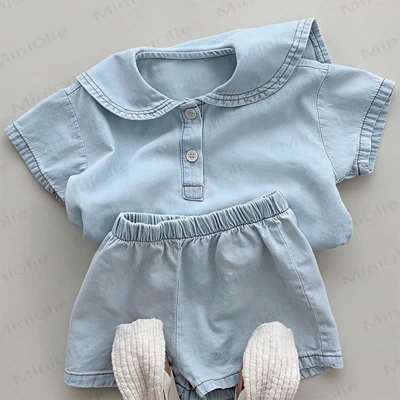 Baby Toddler Peter Pan Collar 2-piece Set - image 1