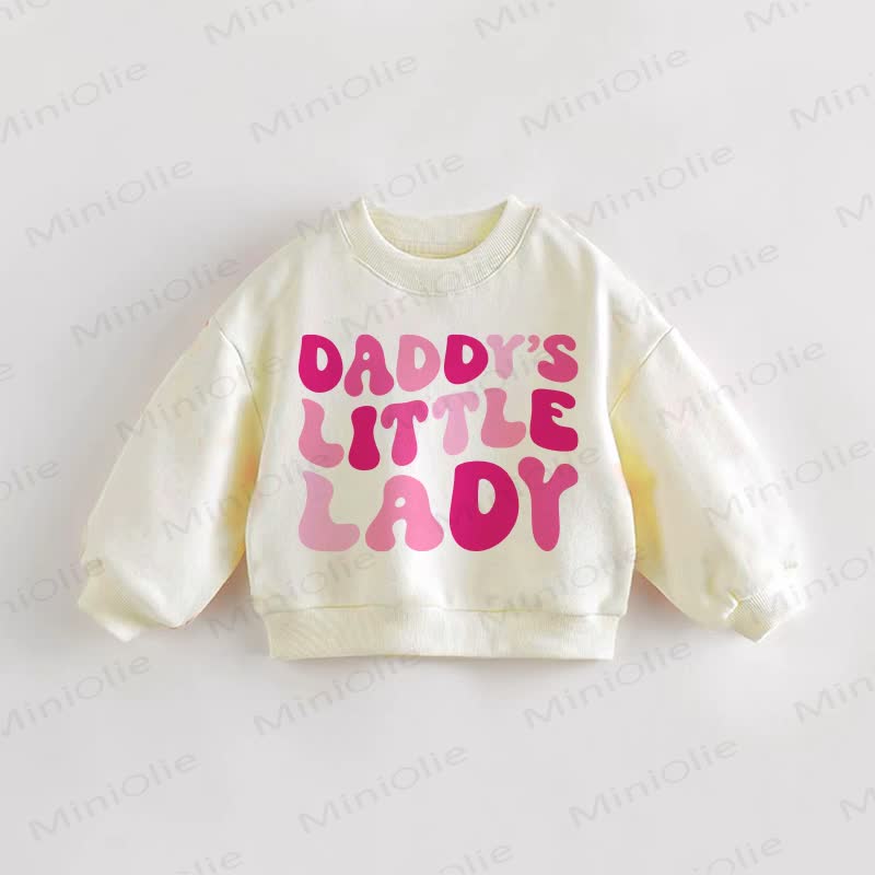 DADDY'S LITTLE LADY Baby Toddler Slogan Cream Sweatshirt - Cream - 3-5T - image 1