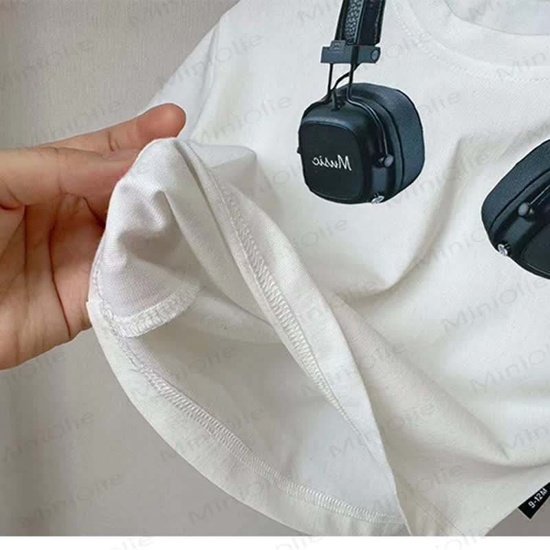 Baby Toddler Headphone Collection Tee or Stripe Shorts - image 8