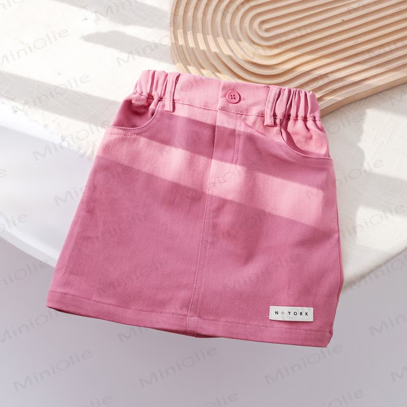Toddler Baby Girl Pink Heart Striped Puff Sleeve Top and Skirt 2-piece Set - image 9