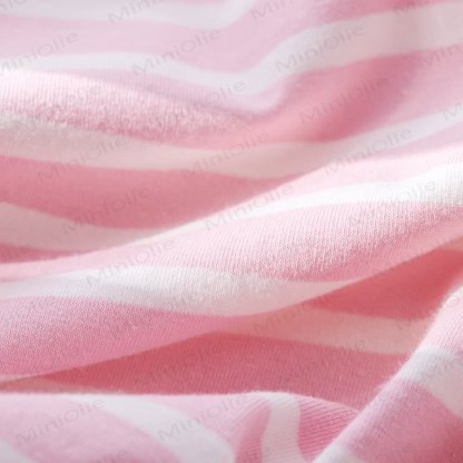 Toddler Baby Girl Pink Heart Striped Puff Sleeve Top and Skirt 2-piece Set - image 8