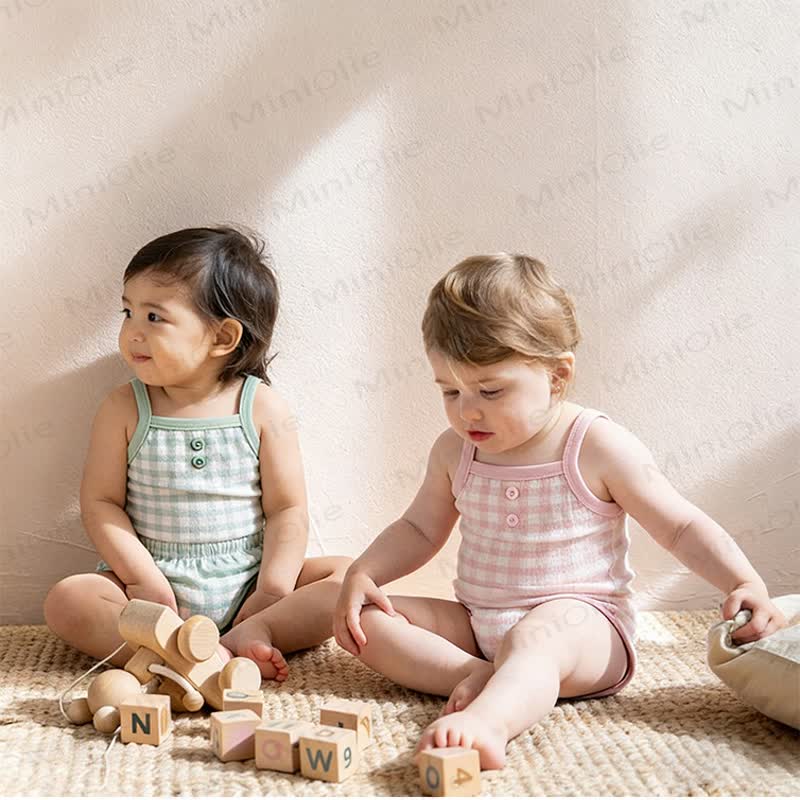 Baby Toddler Girl Gingham Cami Top and Shorts 2-piece Pyjama Set - image 8