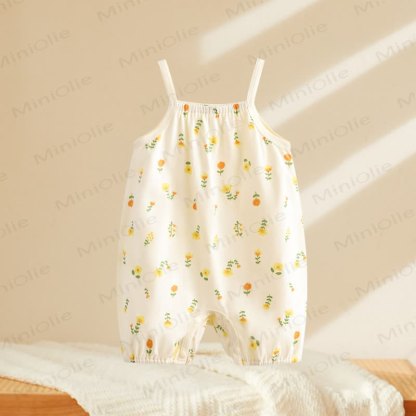 Baby Strawberry Flower Check Romper - Tulip - 2-3T - image 6