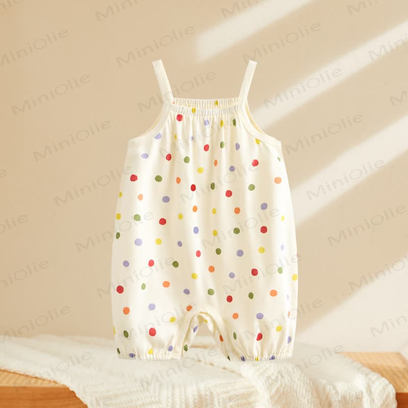Baby Strawberry Flower Check Romper - Polka Dots - 2-3T - image 7