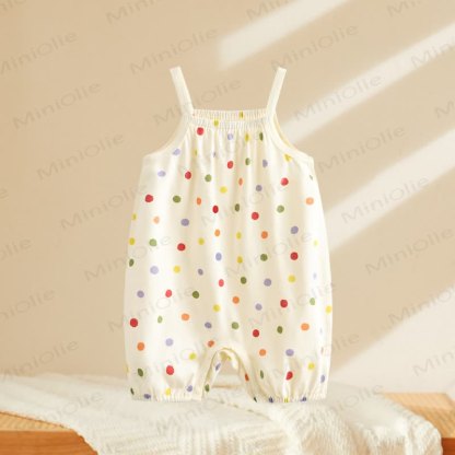 Baby Strawberry Flower Check Romper - Polka Dots - 2-3T - image 7