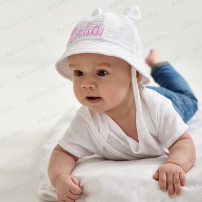 Personalized Baby Name Bear Ears Hat - image 2