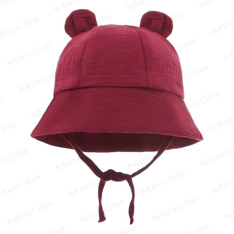 Personalized Baby Name Bear Ears Hat - Wine Red - 3-12M - image 9