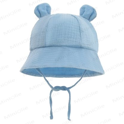 Personalized Baby Name Bear Ears Hat - Blue - 3-12M - image 4