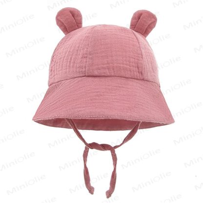 Personalized Baby Name Bear Ears Hat - Light Pink - 3-12M - image 8
