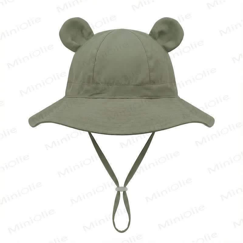 Personalized Baby Name Bear Ears Bucket Hat - Army Green - 2-8T - image 11