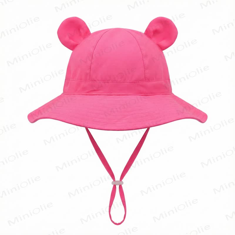 Personalized Baby Name Bear Ears Bucket Hat - Rose Red - 2-8T - image 13