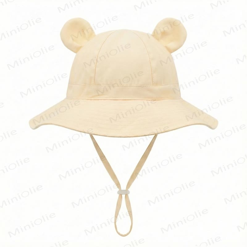 Personalized Baby Name Bear Ears Bucket Hat - Creamy Yellow - 2-8T - image 14