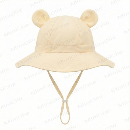 Personalized Baby Name Bear Ears Bucket Hat - Creamy Yellow - 2-8T - image 14