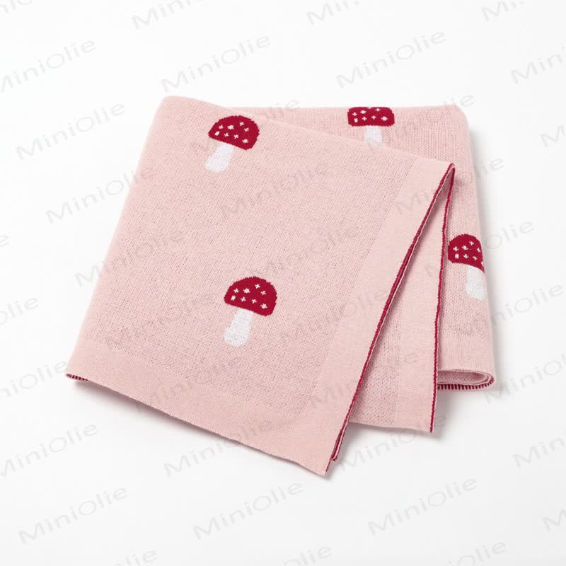 Personalized Baby Name Mushroom Blanket - Pink - 100*80cm - image 1