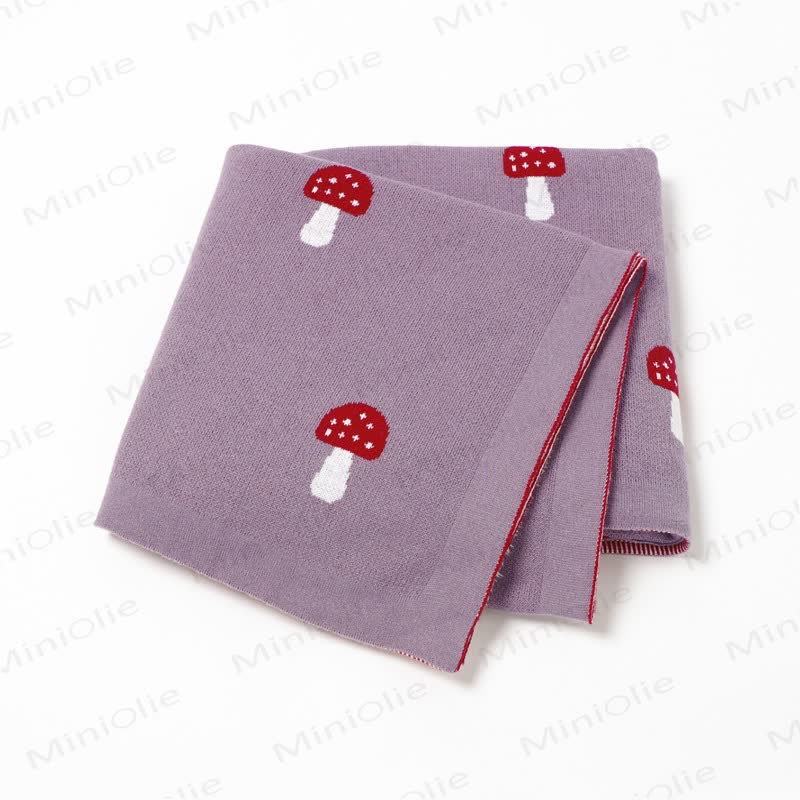 Personalized Baby Name Mushroom Blanket - Purple - 100*80cm - image 2