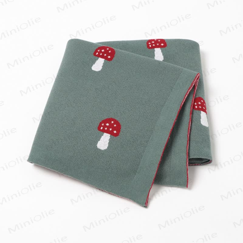 Personalized Baby Name Mushroom Blanket - Green - 100*80cm - image 3