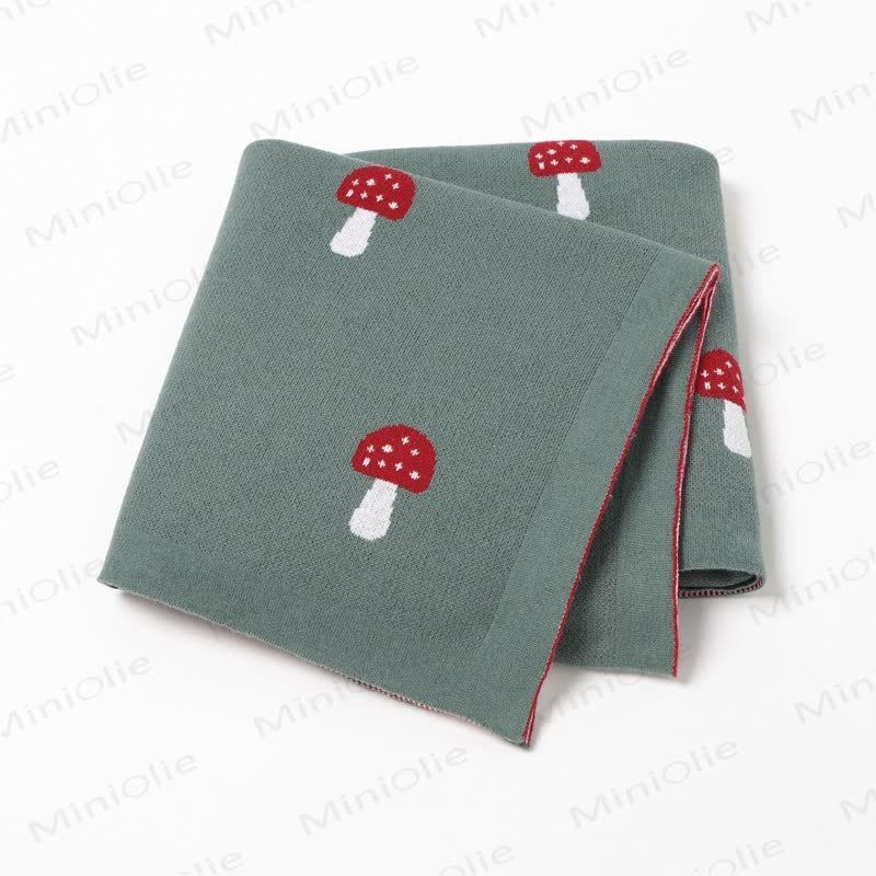 Personalized Baby Name Mushroom Blanket - Green - 100*80cm - image 3